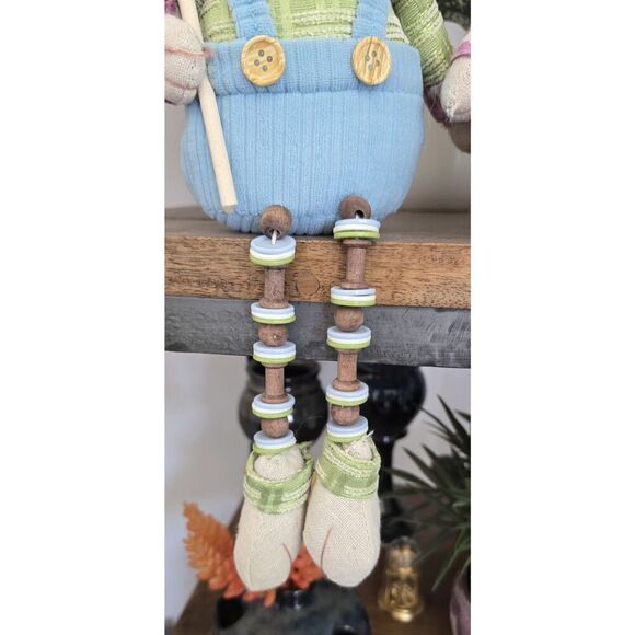 Pier 1 Mr & Mrs Peter Cottontail Easter Bunny Rabbit Shelf Sitter Plush Pier One - Picture 3 of 10